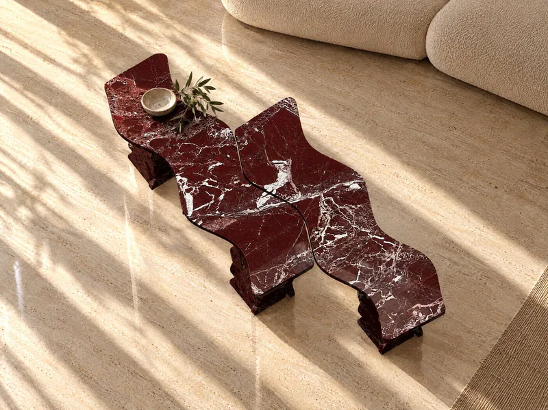 Wave Modular Coffee Table — Elazığ Cherry (1)